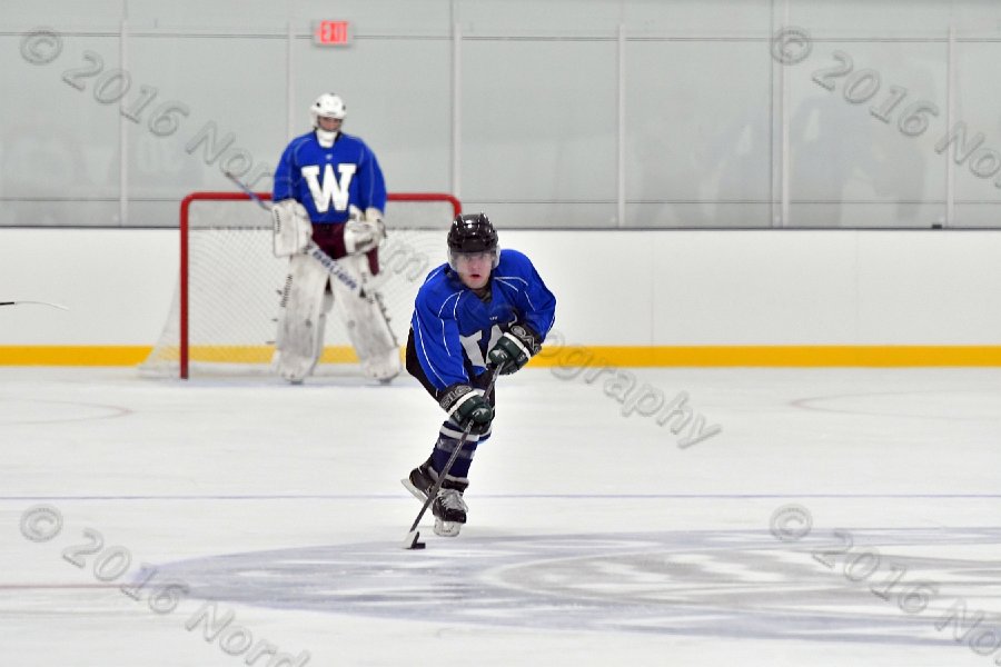 Wheaton College Men\'s Ice Hockey vs Middlesex Community College. - Photo By: KEITH NORDSTROM